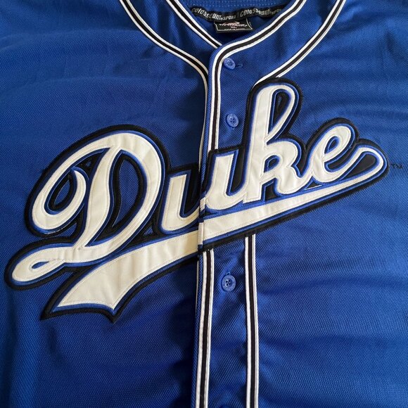 Vintage Colosseum Duke Blue Devils Baseball Jersey 2XL NCAA Retro EUC - Picture 7 of 14